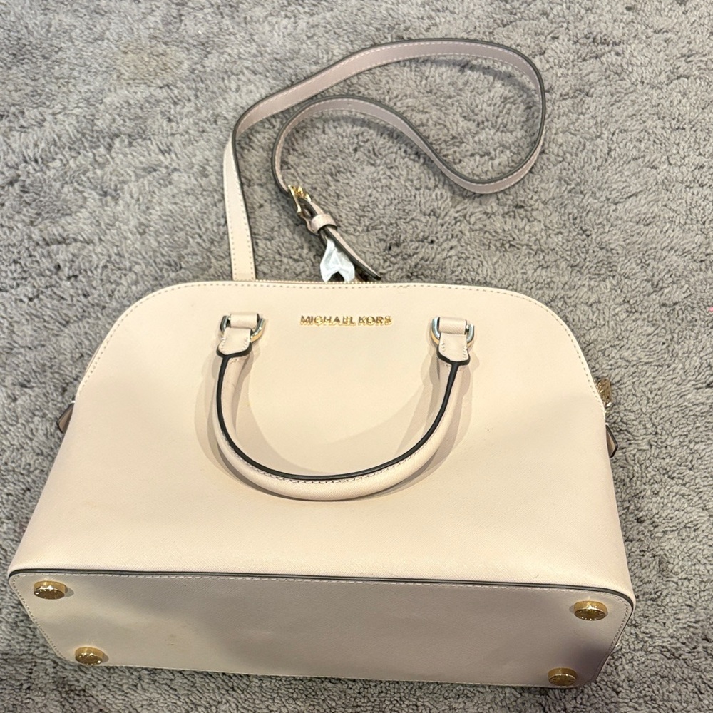 Michael Kors Light Cream Satchel Bag